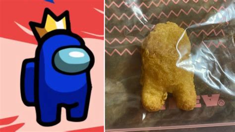 Venden Un Nugget De Pollo Con La Forma De Un Personaje De Among Us