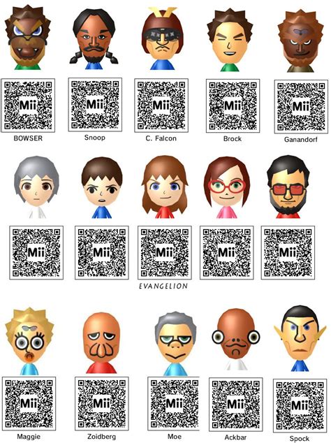 Random Mii Qr Codes