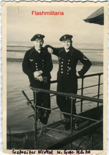 Photo Allemande Guerre Ww2 2 Marins De La Kriegsmarine Eur 199