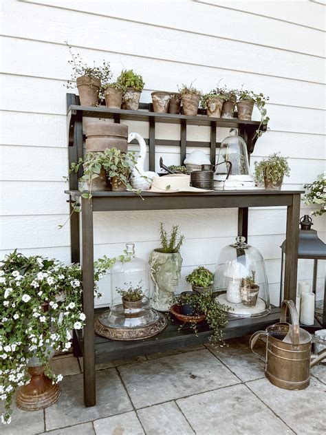 Cozy Cottage Farmhouse Potting Bench Liz Marie Blog