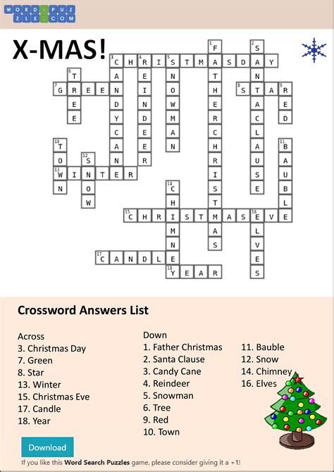 Crossword Ng Pasko Templates At