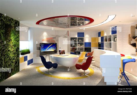 3d Render Working Space Stock Photo Alamy