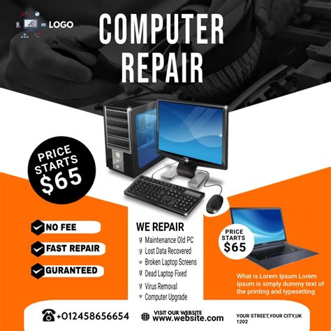 Copy Of Computer Repair Flyer Postermywall