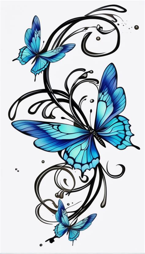 Butterflies Tattoo Design - Etsy