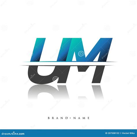 Um Nome Inicial Da Empresa De Logotipo Colorido Preto E Azul Design De