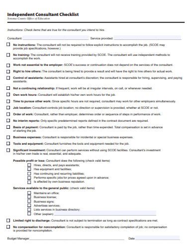 Free 20 Independent Checklist Samples In Pdf Ms Word