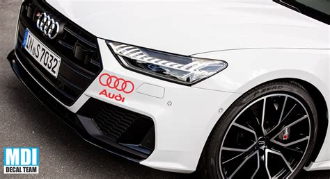 Audi Vinyl Decal Sticker Windshield Bumper Emblem Logo Graphic Etsy Uk