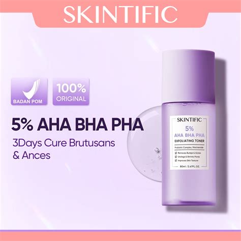 Jual Bpom Skintific Aha Bha Pha Exfoliating Toner Ml Gentle