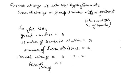 Find formal charge on N in NH3 - Chemistry - Chemical Bonding and ...