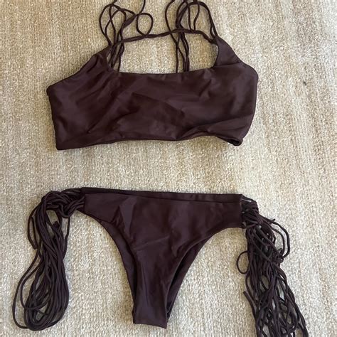 Mikoh Bikini Maroon Color Depop