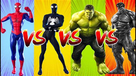 Superhero Color Dance Challenge Spider Man Vs Black Spider Man Vs Hulk