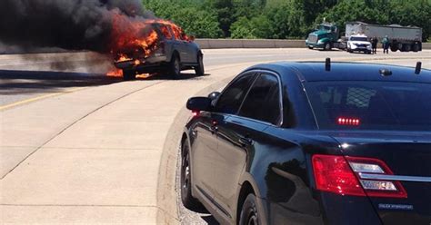 Police Drunk Driver Flees Car Sets On Fire Cbs Minnesota