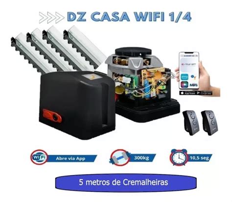 Motor Correr Desliz Garen Dz Casa Wifi App 127v 5 Mtr Crem Frete grátis