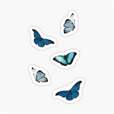 Blue Butterfly Pack Sticker For Sale By Designsbyia Redbubble