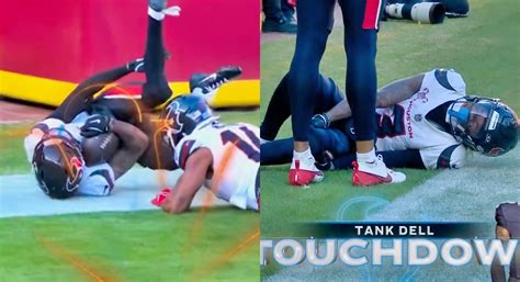 Video Texanѕ Wr Tank Dell Getѕ Hіѕ Leg Grueѕomely Snaррed In Half By