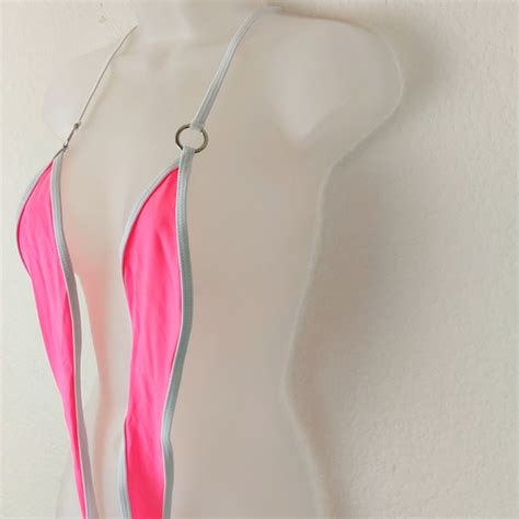 Sherrylo Swim Sherrylo Sexy Pink And White Slingshot Bikini Poshmark