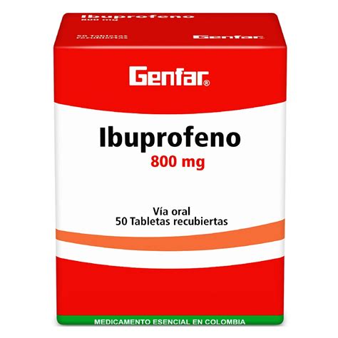 Ibuprofeno 800 Mg Tabletas Gf Cja X 50 Un Droguerias Patria