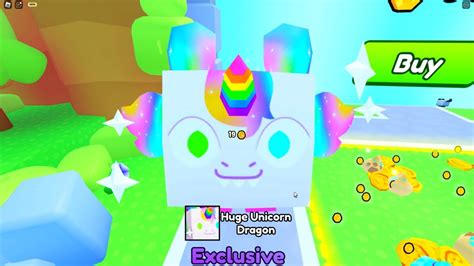 Exclusive Huge Unicorn Dragon Pet Simulator 99 Youtube