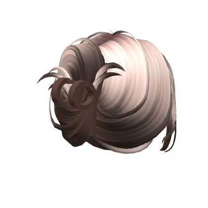 Clipped Messy Hair Bun Blonde Brown Roblox