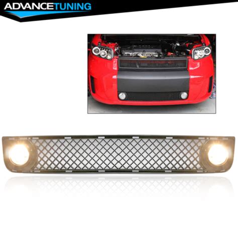 Fits 08 10 Scion XB Front Bumper Mesh Grille W Clear Fog Lights