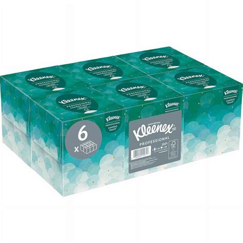 Kleenex Boutique White Facial Tissue 2 Ply Pop Up Box 95 Sheets Box 6 Boxes Pack 21271