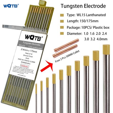 Electrodos Tungsteno Para Soldadura Tig WL15 WL20 Tig Varilla