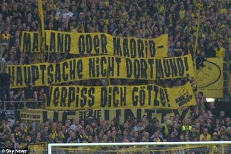 Mario Gotze set for Dortmund return months after their fans unveil 'P*** off Gotze' banner ...