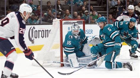 Johnny Gaudreaus Ot Goal Lifts Jackets Over Sharks Yardbarker