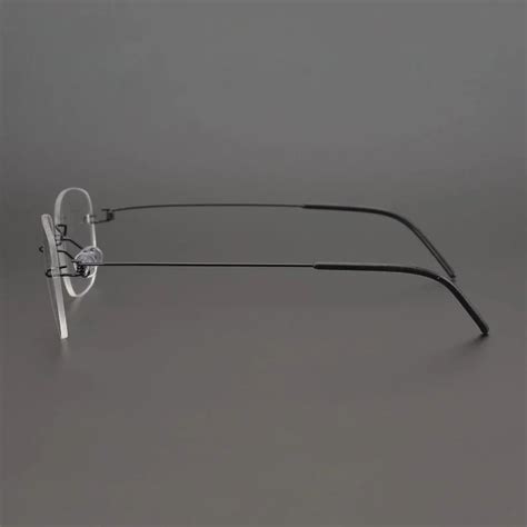 lindberg air titanium rimless black oq glasses