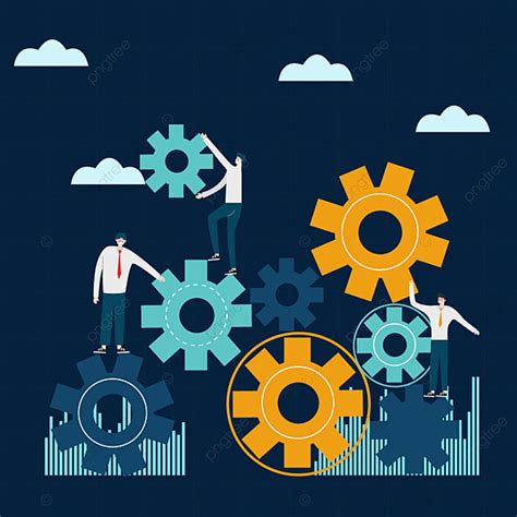 Business Concept Illustration Vector Hd PNG Images Color Gear Business