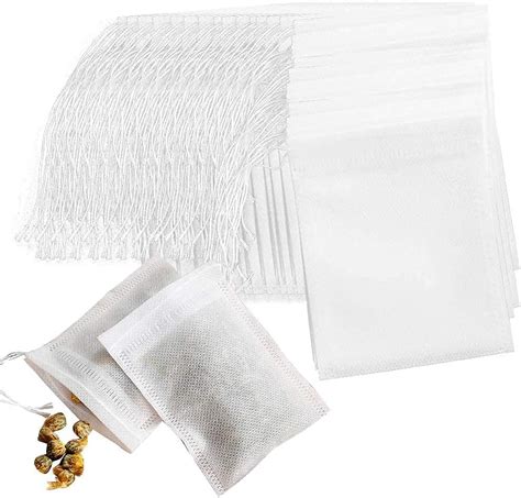 Emsiok 100 Pcs Sachets Filtre à Thé Jetables Sachet de Vide Jetables