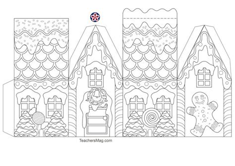 Free Printable Gingerbread House Template Gingerbread House Template