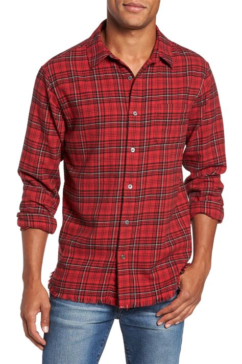 Red Plaid Shirts For Men