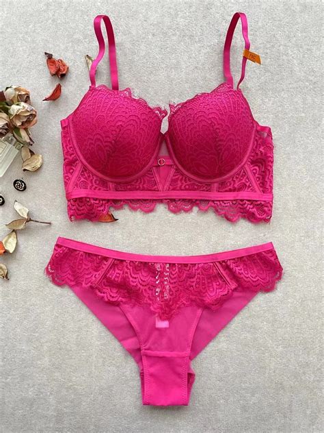 5357 Women Lace Bra Set Push Up Padded Lingerie Female Sexy Bra And Panties Set Comfortable Bra