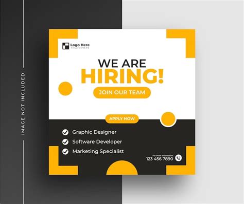 Premium Vector We Are Hiring For A Job Vacancy For Social Media Posts