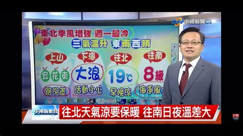 2022 10 10中視新聞全球報導 氣象時間 Youtube