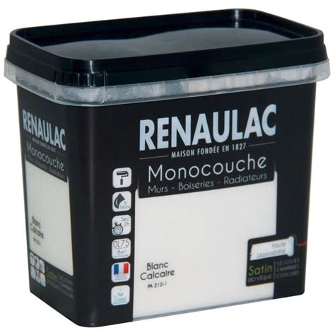 Peinture Murale Monocouche Multi Support L Blanc Calcaire Satin