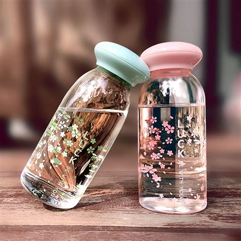 Trendy Water Bottles Water Bottle With Straw Glass Drinking Bottles