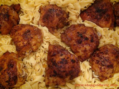 chicken thighs and egg noodles recipes