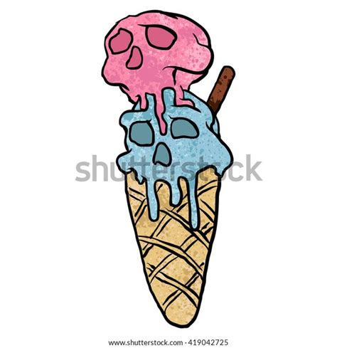 Skull Ice Cream Stock Vector Royalty Free