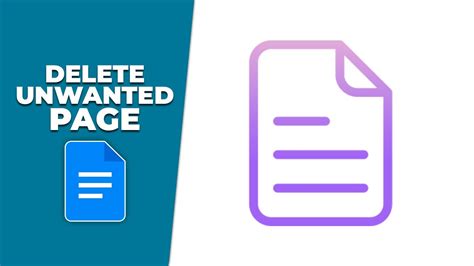 How To Delete An Unwanted Page In Google Docs YouTube