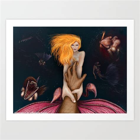 Temptress Of The Ocean Art Print By Rushelle Kucala Art Society