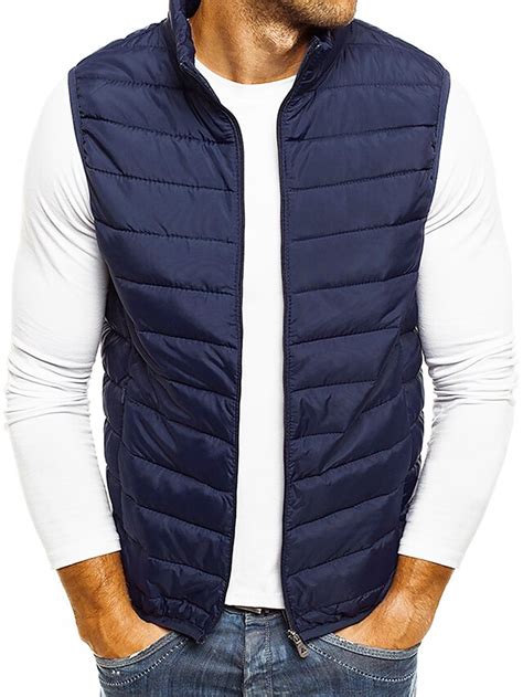 Herren Puffer Weste Weste Steppweste Strickjacke Täglich Ausgehen