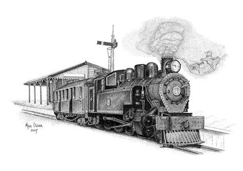 Steam Locomotive Sketches at PaintingValley.com | Explore collection of ...