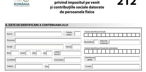 25 MAI termenul final de depunere a Declaraţiei Unice formular 212