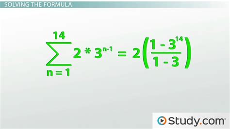 Geometric Series Formula Calculation And Examples Lesson