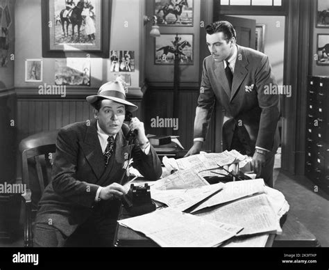 Milton Berle Cesar Romero On Set Of The Film A Gentleman At Heart