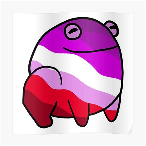 Lesbian Pride Flag Frog Version Two Poster For Sale By Natstarart