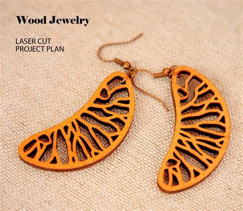 Laser Cut Mandrain Earrings Jewelry Design DXF File - Dezin