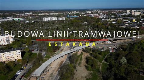 Olsztyn Budowa Lini Tramwajowej Estakada Maj DJI Mini 3 Pro 4K